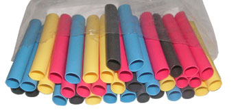 Bild vom Artikel 40-teiliges Schrumpfschlauch-Set 4,8-2,4mm, schwarz, gelb, rot, blau (40mm)