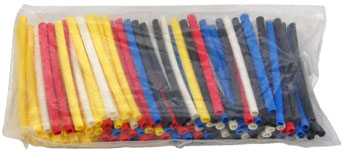 Bild vom Artikel 125-teiliges Schrumpfschlauch-Set 1,6 - 0,8mm, schwarz, gelb, weiß, rot, blau (40mm)