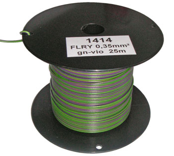 25m-Spule FLRY 0,35 qmm Grün-Violett