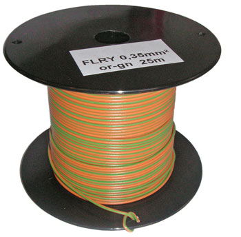 Bild vom Artikel FLRY-A Fahrzeugleitung, 0.35 mm², Orange/Grün (25m-Spule)