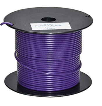 Bild vom Artikel FLRY Fahrzeugleitung 1,0 mm², Violett (25m-Spule)