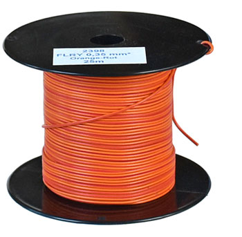 Bild vom Artikel FLRY-A 0.35 mm² Fahrzeugleitung, Orange-Rot (25m-Spule)