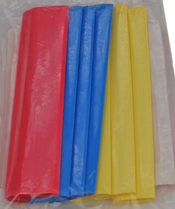 Bild vom Artikel 9-teiliges Schrumpfschlauch-Set 12,5 - 6,4mm,  gelb, rot, blau (125mm)
