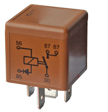 Relais Schließer 12V 30A / mit Sicherung