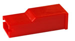 Isoliergehäuse für positive lock Flachsteckhülsen, Farbe Rot