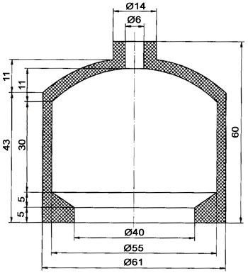 Maße der Schutzkappe D61xH60mm