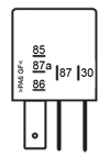 Anschlussbelegung KFZ-Mikrorelais 12V