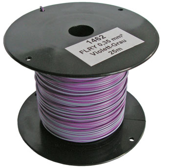 25m-Spule 0,35mm² violett/grau