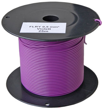 Bild vom Artikel FLRY-A Fahrzeugleitung 0,50 qmm Violett (25m-Spule)