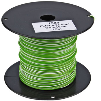 25m-Spule FLRY-A 0,35mm² grün-weiss