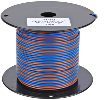 Bild vom Artikel FLRY Fahrzeugleitung 0,50 qmm, Blau-Orange  (25m-Spule)