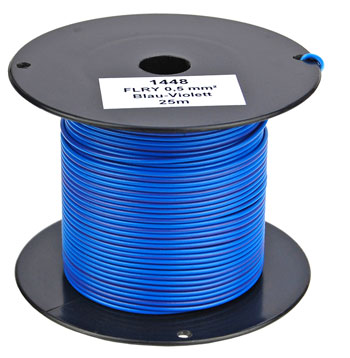 Bild vom Artikel FLRY Fahrzeugleitung 0,50 qmm, Blau-Violett (25m-Spule)