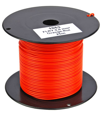 25m-Spule FLRY-A 0,5mm² orange-rot