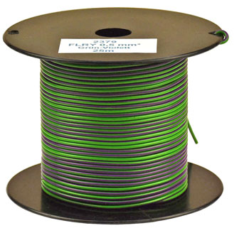 Bild vom Artikel FLRY-A 0,50 qmm Fahrzeugleitung, Grün-Violett (25m-Spule)