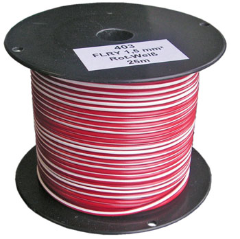 FLRY 2-farbige Fahrzeugleitung, 1.5 mm², Rot-Weiß in KFZ-Elektrik