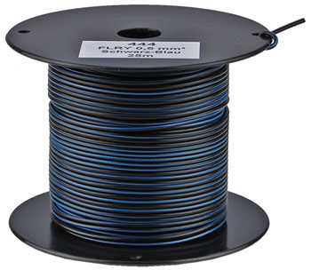 25m-Spule 0,5mm² schwarz/blau