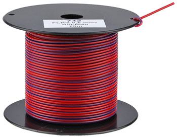 25m-Spule 0,5mm² rot/blau