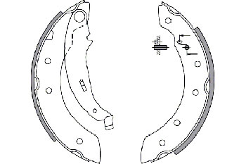 Bild vom Artikel Bremsbacken-Satz LUCAS 203,2 x 38mm, mit ABS (CITROËN/DACIA/PEUGEOT/RENAULT)