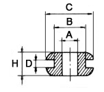 Kabeldurchführung 10x12x18mm PVC in KFZ-Elektrik > Gummi-Artikel